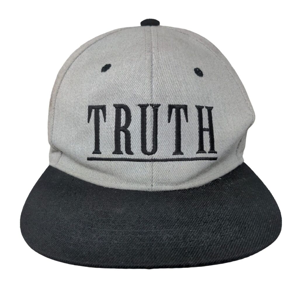 Truth Snapback Hat Gray OSFA Embroidered Adjustable 6 Panel Colorblock